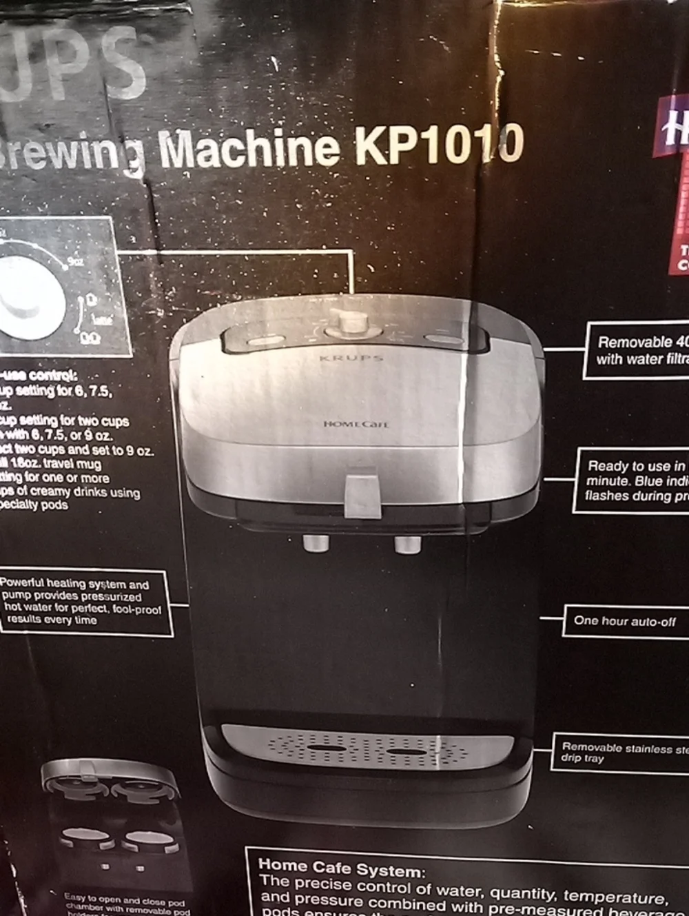 KP1010 Home Cafe Single Serve Coffee Machine - Black